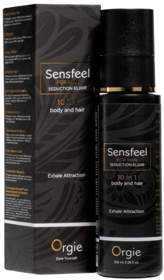 Мужской лосьон для тела и волос с феромонами «Sensfeel — seduction elixir 10 in 1 for man»