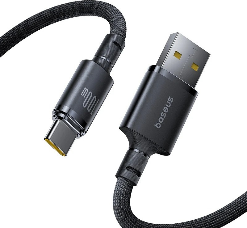 Кабель New Braided E0426W02 USB-Type-C PD 100W 2м, Черный | Baseus