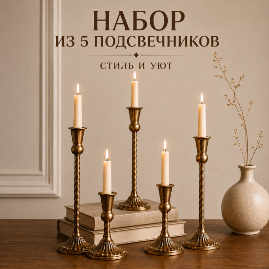 Набор из 5 подсвечников