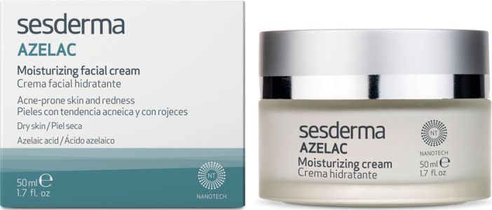 Увлажняющий крем для лица для склонной к акне и куперозу кожи Azelac Moisturizing Facial | Sesderma