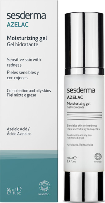 Увлажняющий Azelac Moisturizing Facial гель для лица для жирной, комбинированной кожи с акне и куперозом | Sesderma