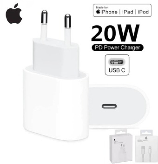 Зарядное устройство Apple 20W USB-C для iPhone и iPad белое