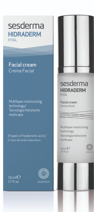Интенсивный увлажняющий Hidraderm Hyal Facial крем для лица с 3 видами гиалуроновой кислоты | Sesderma