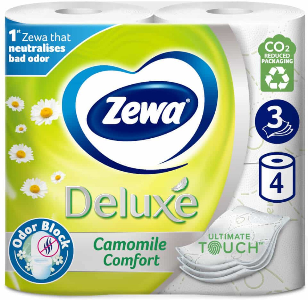 Туалетная бумага «Deluxe Camomile. Ромашка» | Zewa