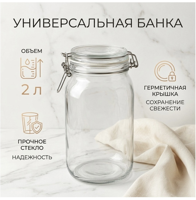Банка для хранения , стекло