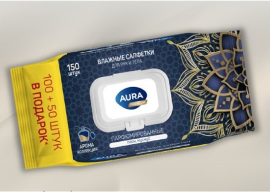 Влажные салфетки парфюмированные арома коллекция big-pack с крышкой 150шт