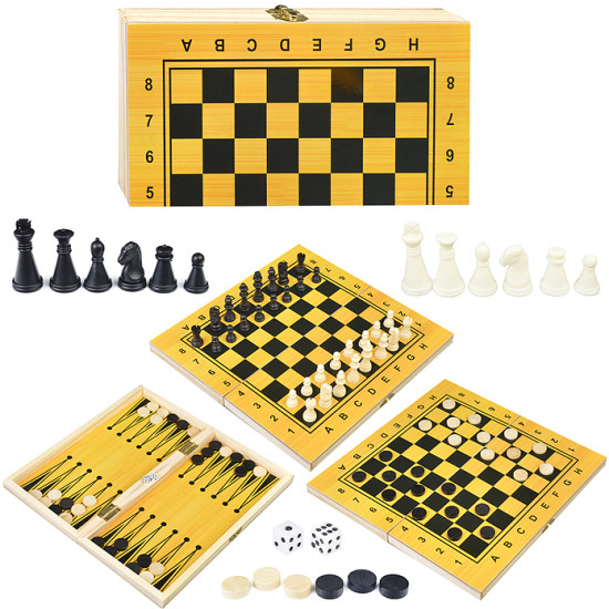 Игра 3 в 1 «Шахматы, шашки, нарды»