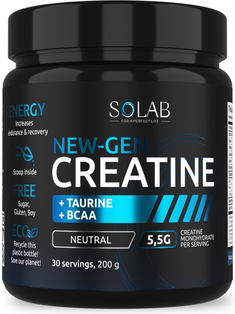 Предтренировочный комплекс Creatine Taurine + BCAA | Solab