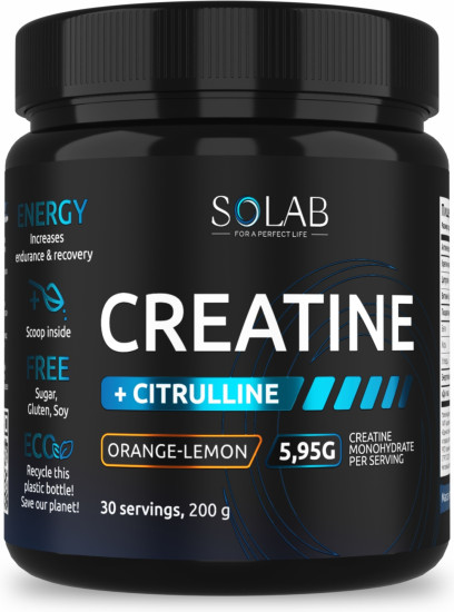 Креатин Creatine Citrulline лимон, апельсин