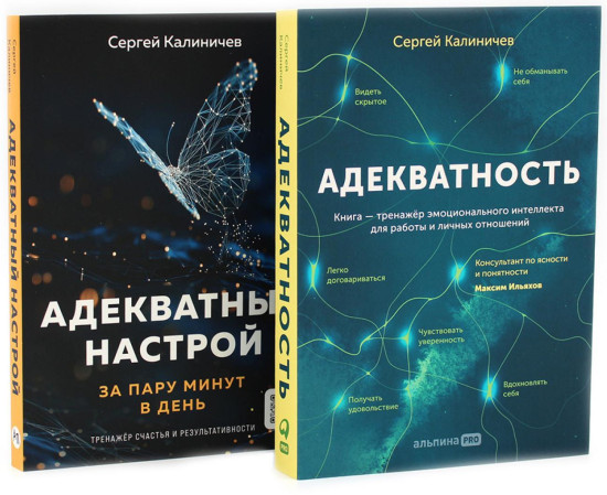 Адекватность. Адекватный настрой за пару минут в день. Тренажёр. Комплект из 2 книг