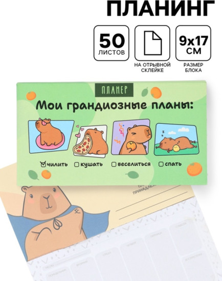 Планер с отрывными листами «Капибары»