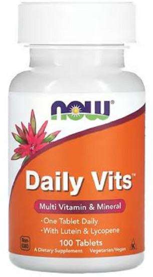 Daily Vits, мультивитамины и минералы, 100 таблеток