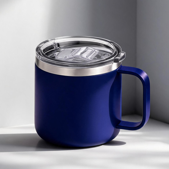 Кружка стальная с крышкой слайдером, powder coating «Alaska»