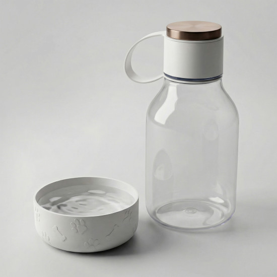 Бутылка для воды со съемной миской для питомцев 2-в-1 «Dog Bowl Bottle»