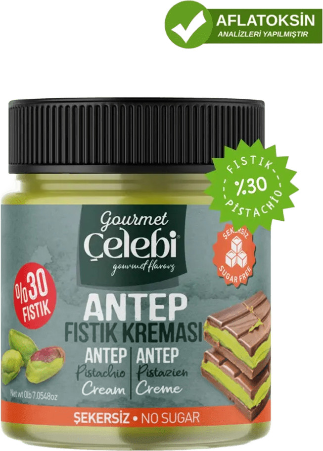 Ореховая паста крем «Фисташки 30%» без сахара | Gourmet Çelebi