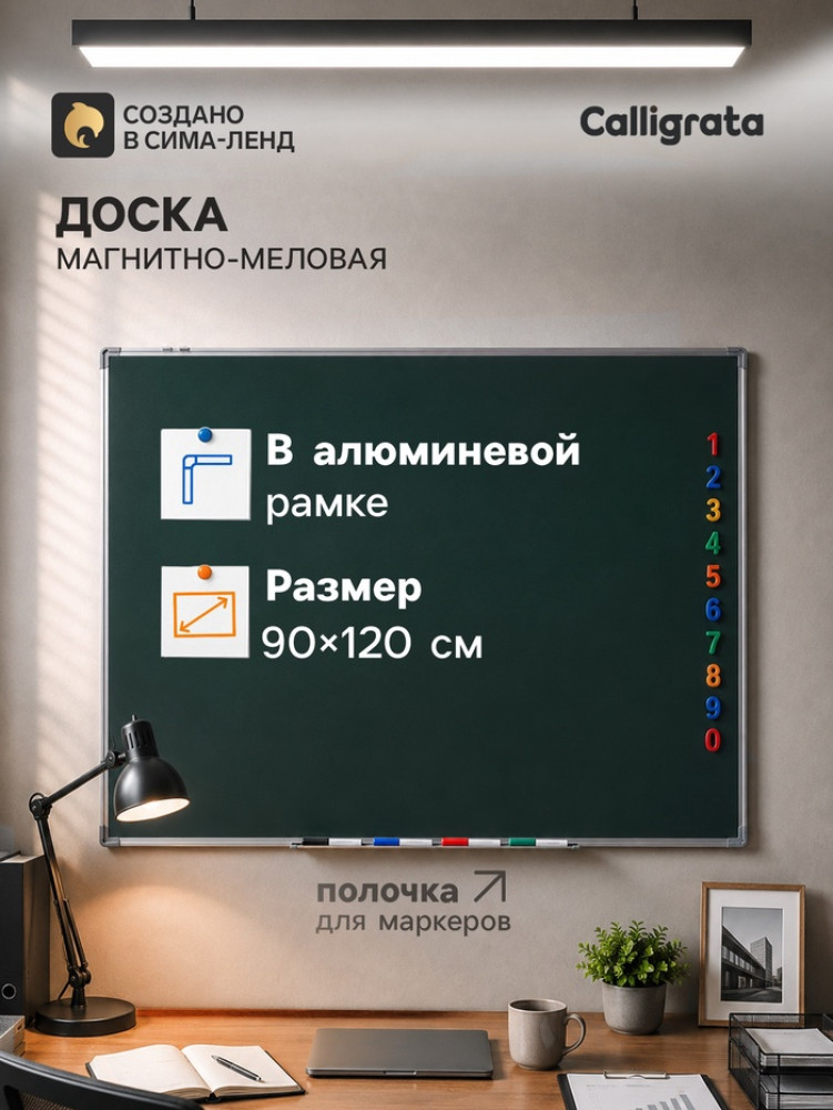 Доска магнитно-меловая | Calligrata