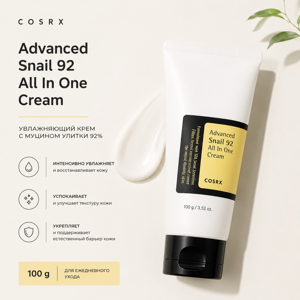 Крем Advanced Snail 92 All In One Cream | CosRX