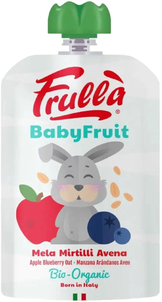 Пюре фруктовое органическое «Яблоко-черника-овсянка» | BabyFruit | Frullà