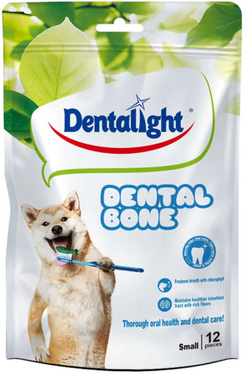 Лакомство для собак Dentalight Chew 12 в 1, вегетарианское.