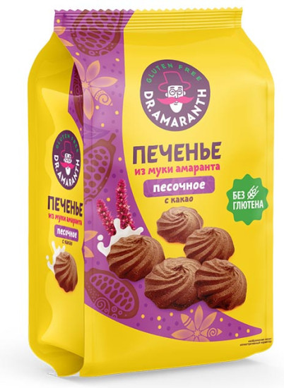 Печенье «Dr.AMARANTH» песочное с какао 210г