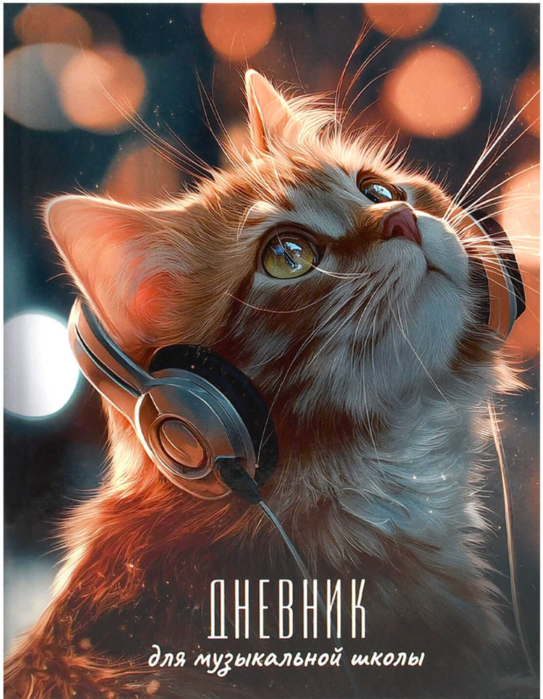 Дневник для музыкальной школы «Котенок в наушниках» | Феникс +