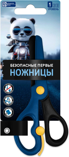 Ножницы для детей «Мишка на мотоцикле»