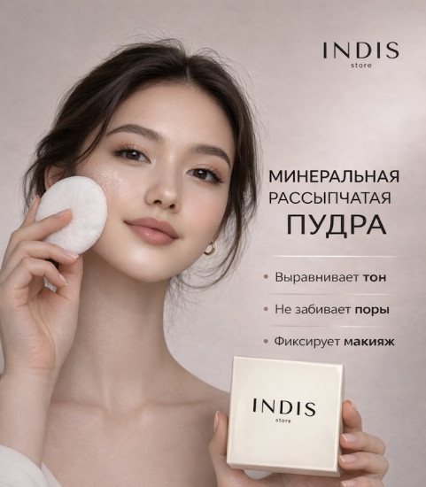 Пудра INDIS store Invisible рассыпчатая Translucent