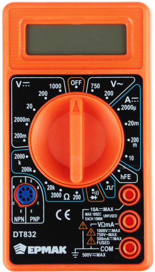 Мультиметр цифровой DT-832
