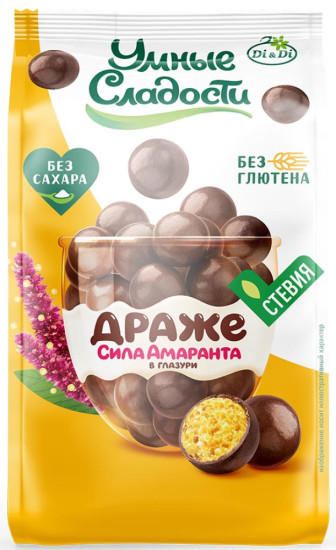 Драже «Умные сладости» в глазури, амарантовое 50г