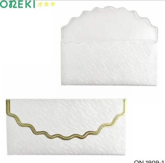 Конверт для денег с золотистой каемкой, 3 шт