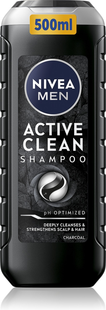 Шампунь для волос с древесным углем «Active Clean» | Men | NIVEA