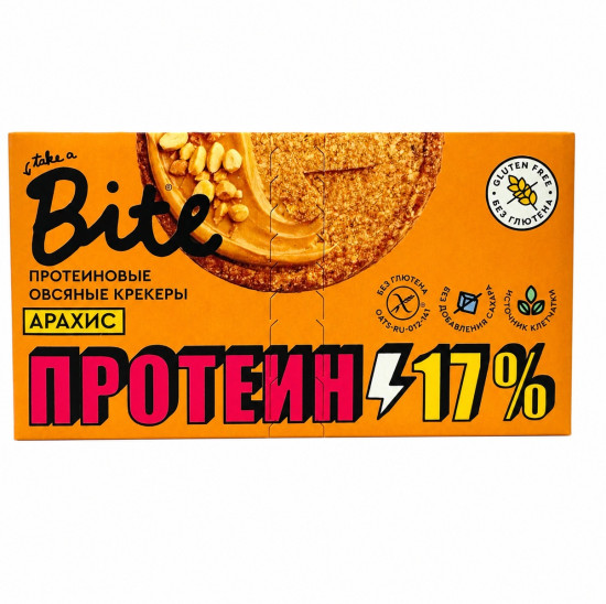 Крекеры Протеиновые овсяные с арахисом 125г