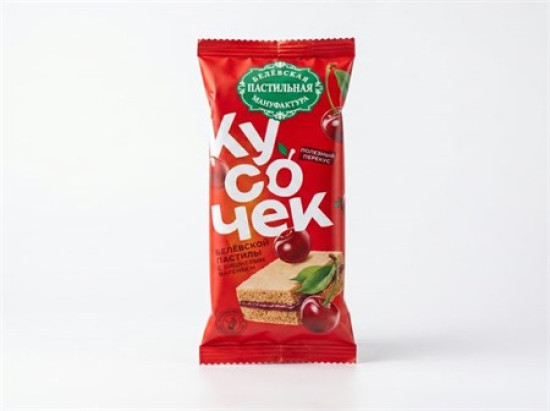 Батончики из белевской яблочной пастилы с начинкой из ягод вишни