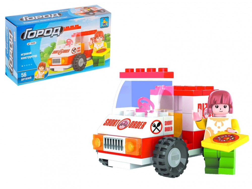 Конструктор «Доставка пиццы», 56 деталей | Город | Ausini