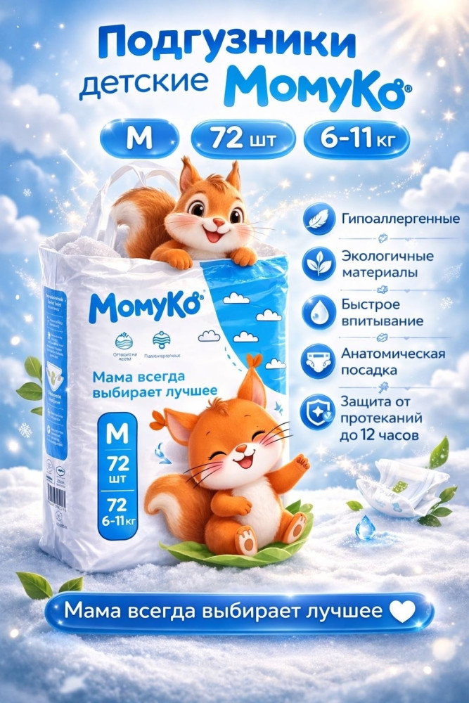 Детские подгузники | Momyko