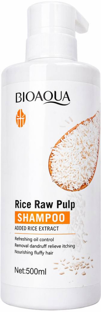 Шампунь BIOAQUA Rice Raw Pulp с экстрактом риса, против перхоти и жирности