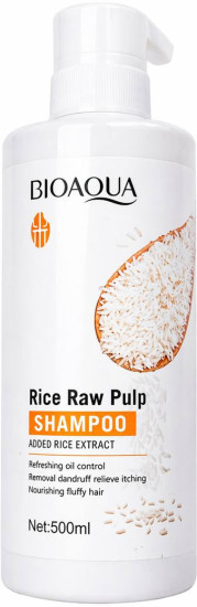 Шампунь BIOAQUA Rice Raw Pulp с экстрактом риса, против перхоти и жирности