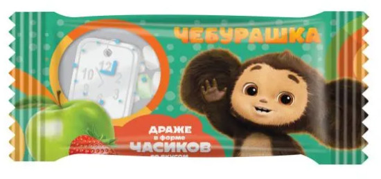 Драже со вкусом клубники и яблока «Чебурашка»