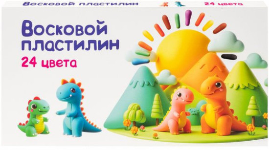 Пластилин для детской лепки «Восковой пластилин 24 цвета»