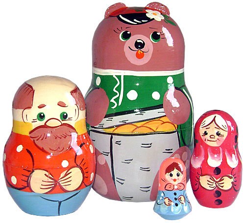 Матрешка «Маша и Медведь» 4 персонажа | Бэмби