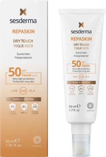 Солнцезащитный REPASKIN Facial Dry Touch крем-гель для лица SPF 50 с матовым эффектом, крем-гель