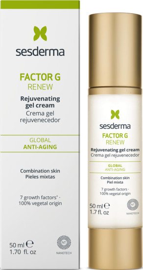 Омолаживающий FACTOR G RENEW Rejuvenating крем-гель для лица против морщин, с факторами роста и пептидами с лифтинг-эффектом