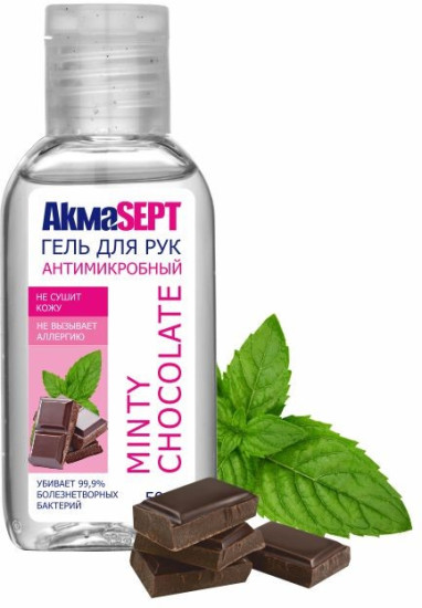 «Akmasept» «Minty Chocolate» гель для рук антимикробный 50 мл AKMASEPT MINTY CHOCOLATE Қолға арналған микробқа қарсы гель 50МЛ