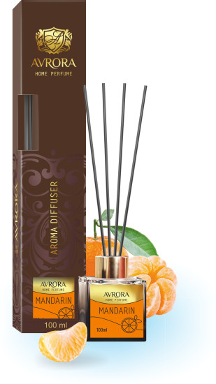 «Avrora Home Perfume» Аромадиффузор "MANDARIN«100 мл «Avrora Home Perfume» Сұйық диффузор «MANDARIN» 100 мл