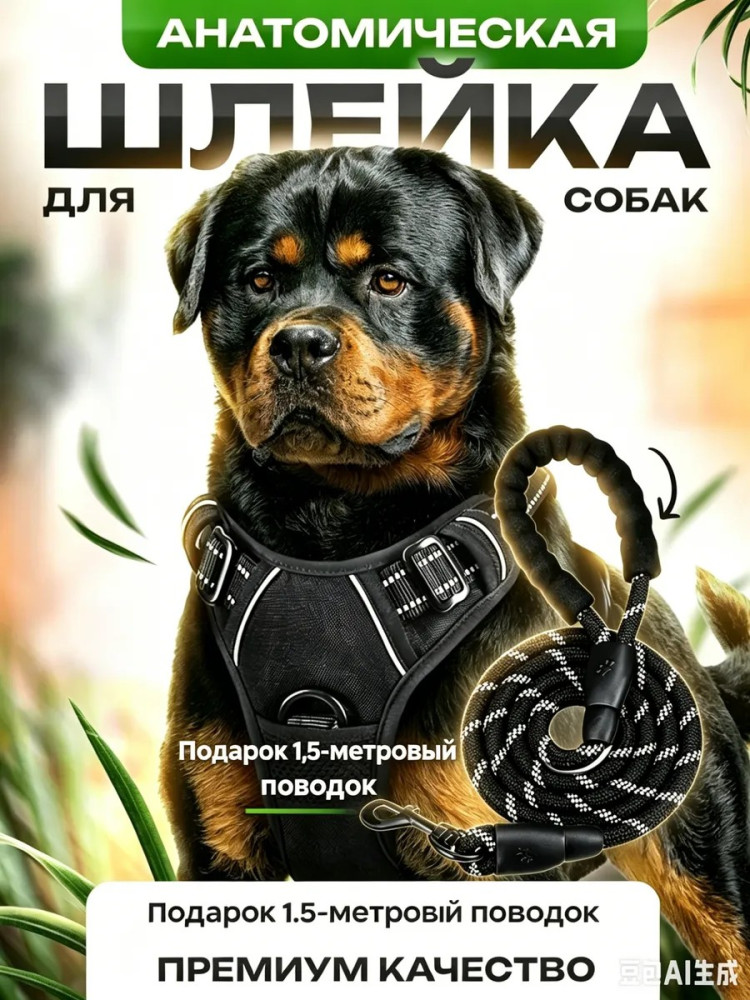 Шлейка для собак средних и крупных пород анатомическая