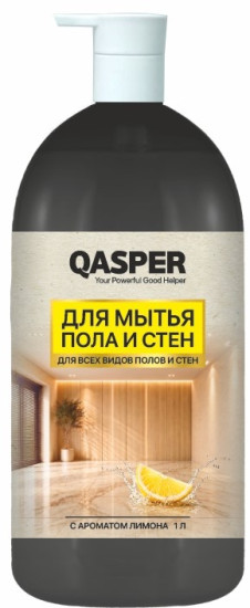 «QASPER» Средство для мытья пола и стен с ароматом лимона 1000 мл «QASPER» Лимонның хош иісі бар еден мен қабырғаға арналған құрал 1000 МЛ