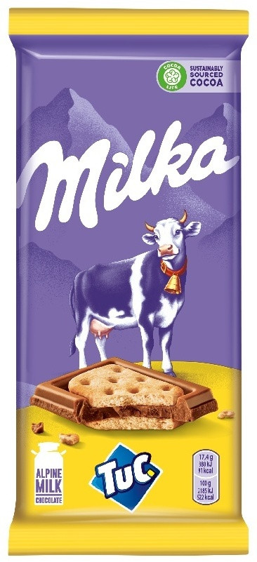 Шоколад молочный с соленым крекером Тук | Milka