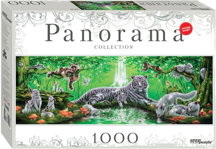 Пазл «У водопада» 1000 элементов | Panorama collection | Step Puzzle