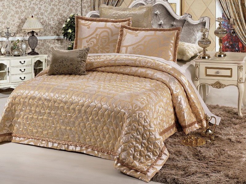 Покрывало стеганое «Tango» (арт. pkz200-57, евро, жаккард, размер 240х260, 2 наволочки 50х70) | ТекстильГрупп