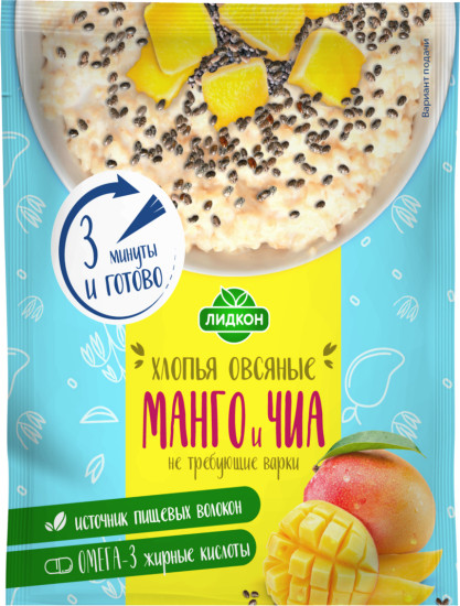 Хлопья овсяные «Манго и чиа»